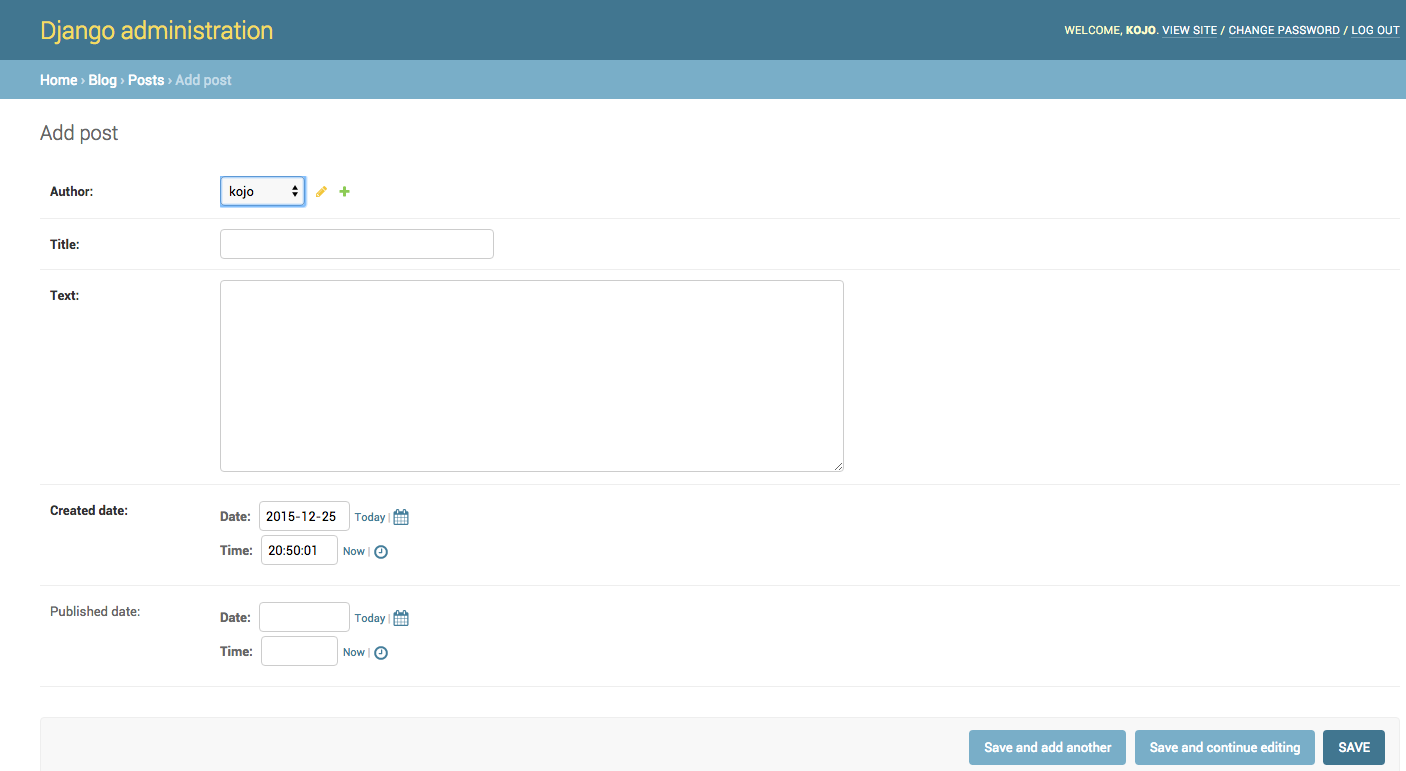 Admin Django